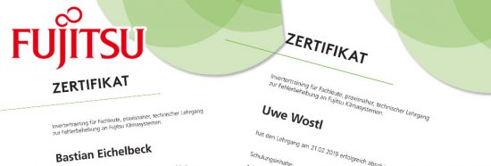 Splitklimaanlagen Fujitsu Zertifiziert - Kälte-/Klimatechnik Spörck Marburg