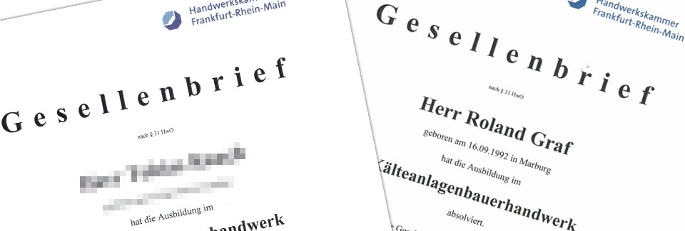 Kälte- Klimatechnik Spörck aus Marburg begrüßt seine neuen Gesellen